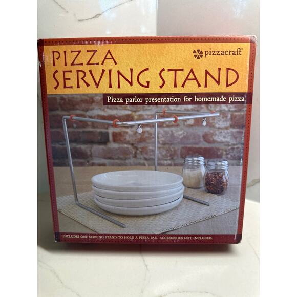 8" x 8" Restaurant Style Pizza Serving Stand - NIB - Picture 1 of 3